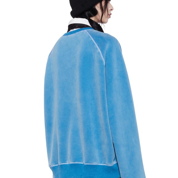 Dolls Kill Chucky Child’s Play Blue Graphic Crew Neck Oversized Sweater Size M/L - Picture 3 of 3